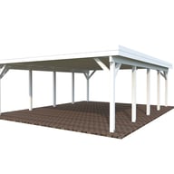 Palmako Karl 40.6 Wooden Carport White Paint