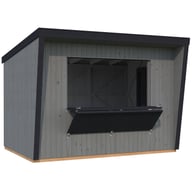 Palmako Kira 3.5m x 2.3m Wooden Kiosk Grey and Black