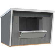 Palmako Kira 3.5m x 2.3m Wooden Kiosk Grey and White Paint