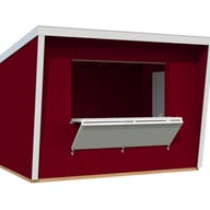 Palmako Kira 3.5m x 2.3m Wooden Kiosk Red Paint