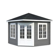 Palmako Melanie 2.8m x 2.8m Corner Log Cabin with Painted Finish