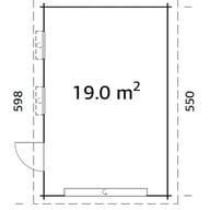 Palmako Rasmus 5.5m x 3.6m Wooden Garage Dimensions