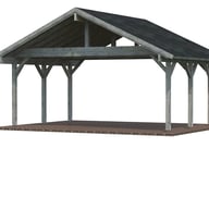 Palmako Robert 20.6 Wooden Carport Grey Dip