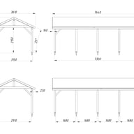 Palmako Robert 23.1 Wooden Carport Dimensions