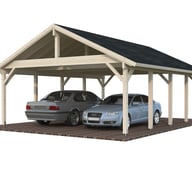 Palmako Robert 40.6 Wooden Carport Natural Finish