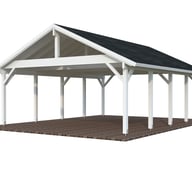 Palmako Robert 40.6 Wooden Carport White Paint