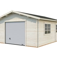 Palmako Roger 4.5m x 5.5m Wooden Garage Meta Door White Dip