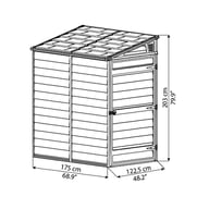 Palram 4x6 Pent Plastic Skylight Grey Shed Dimensions