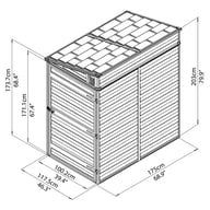 Palram 4x6 Pent Plastic Skylight Shed Dimensions