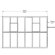 Palram 8x12 Glory Polycarbonate Greenhouse Plan Dimensions