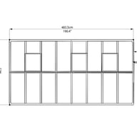Palram 8x16 Glory Polycarbonate Greenhouse Plan Dimensions