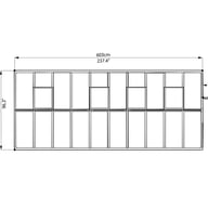 Palram 8x20 Glory Polycarbonate Greenhouse Plan DImensions