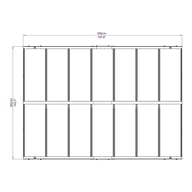 Palram - Canopia Arcadia 5000 Carport Plan Dimensions