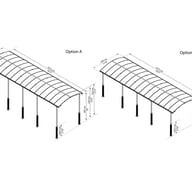 Palram - Canopia Arcadia Alpine 10600 Carport Dimensions