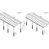 Palram - Canopia Arcadia Alpine 8500 Carport Dimensions