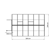 Palram Bella 8x12 Polycarbonate Greenhouse Plan Dimensions