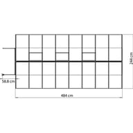Palram Bella 8x16 Polycarbonate Greenhouse Plan Dimensions