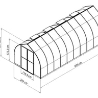 Palram Bella 8x20 Polycarbonate Greenhouse Dimensions