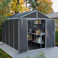 Palram Canopia 8x10 Rubicon Grey Plastic Garden Shed