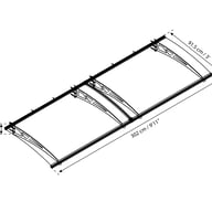 Palram Canopia Altair 3000 Door Canopy Dimensions