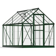 Palram Harmony 6 x 10 Green Greenhouse with Clear Polycarbonate Glazing