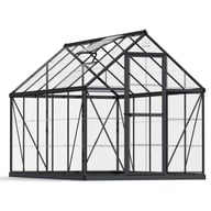 Palram Harmony 6x10 Grey Greenhouse in Clear Polycarbonate Glazing
