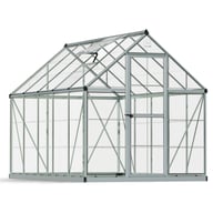 Palram Harmony 6 x 10 Silver Greenhouse with Clear Polycarbonate Glazing