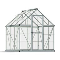 Palram Harmony 6 x 6 Silver Greenhouse with Clear Polycarbonate Glazing 2