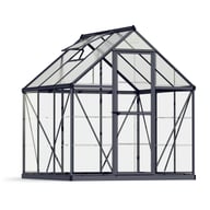Palram Hybrid 6x6 Polycarbonate Greenhouse in Grey