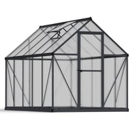 Palram Mythos 6x10 Polycarbonate Greenhouse in Grey