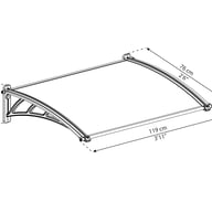 Palram Canopia Neo 1180 Door Canopy Cover Dimensions