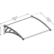 Palram Canopia Neo 1350 Door Canopy Cover Dimensions