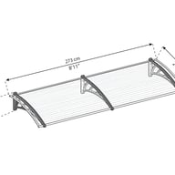 Palram Canopia Neo 2700 Door Canopy Cover Dimensions
