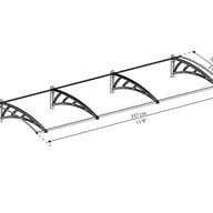 Palram Canopia Neo 3540 Door Canopy Cover Dimensions
