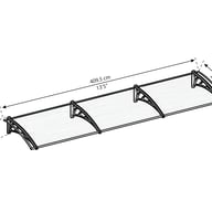 Palram Canopia Neo 4050 Door Canopy Cover Dimensions