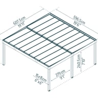 Palram Canopia Oslo 20x20 Car Port Dimensions
