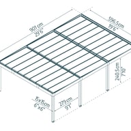 Palram Canopia Oslo 20x30 Car Port Dimensions