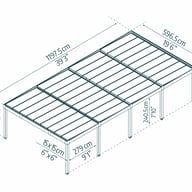 Palram Canopia Oslo 20x40 Car Port Dimensions