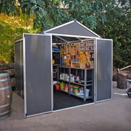Palram Canopia Rubicon 6x8 Plastic Grey Shed