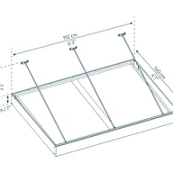 Palram Canopia Sophia XL 2000 Door Canopy Dark Grey Dimensions