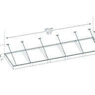 Palram Canopia Sophia XL 4000 Door Canopy Dark Grey Dimensions