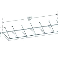 Palram Canopia Sophia XL 6000 Door Canopy Dark Grey Dimensions