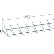 Palram Canopia Sophia XL 7000 Door Canopy Dark Grey Dimensions