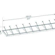 Palram Canopia Sophia XL 8000 Door Canopy Dark Grey Dimensions