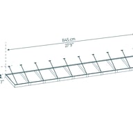 Palram Canopia Sophia XL 9000 Door Canopy Dark Grey Dimensions