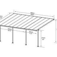 Palram - Canopia Feria 4x6.06m Patio Cover Dimensions