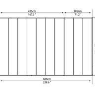 Palram - Canopia Feria 4x6.06m Patio Cover Plan Dimensions
