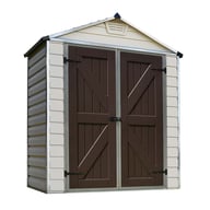 Palram 6x3 Plastic Skylight Garden Storage Shed in Tan