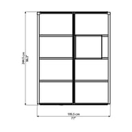 Palram Glory 6x8 Polycarbonate Greenhouse Plan Dimensions