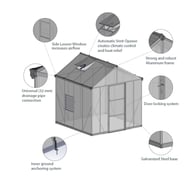 Palram Glory Polycarbonate Greenhouse Accessory Options